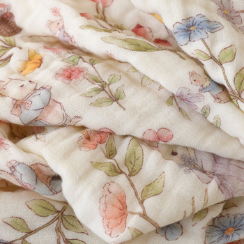 Bejbi kupaći ručnik od gaze s jacquard tiskom, 300–400 g, prilagodljiva obrada