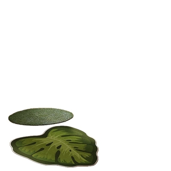 Kružni podni tepih – poliesterska vlakna, cvjetni biljni uzorak, perivo, prilagođena obrada: Da