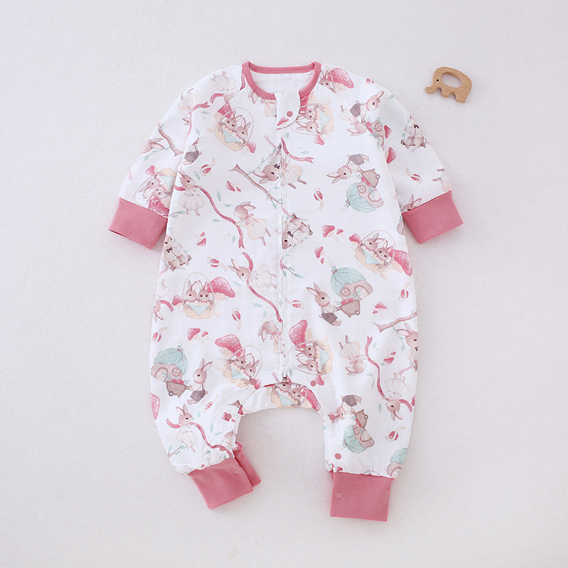 Sac de dormit pentru copii din fibre de bambus cu căptușeală din bambus, umplutură din fibră de celuloză regenerată, mâneci detașabile, antibacterian și absorbant de umiditate, pentru toate sezoanele.