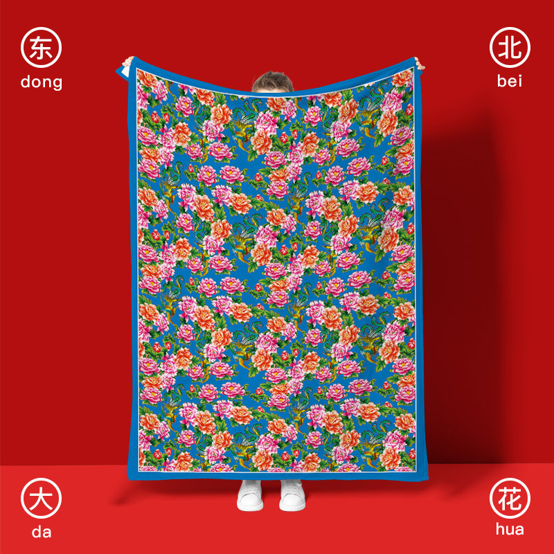 Cvjetna dvostruka flanel deka za noge, zimska upotreba, udoban odmor u uredu