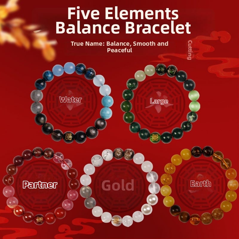 Унисекс гривна от естествен ахат кристал, ръчна изработка, Conner Jewelry, Баланс на петте елемента, подходящ подарък за бизнес