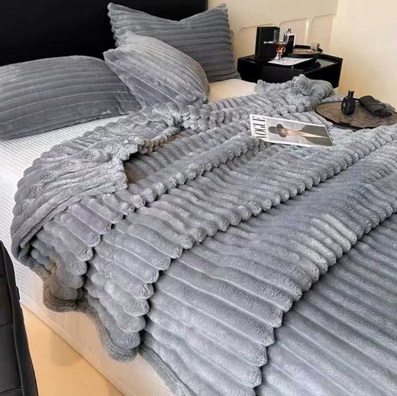 Deka za kauč od poliester flisa, 500–800 g, jednobojna, moderan minimalistički stil