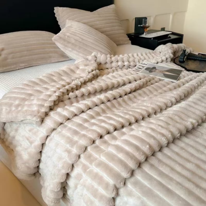 Deka za kauč od poliester flisa, 500–800 g, jednobojna, moderan minimalistički stil