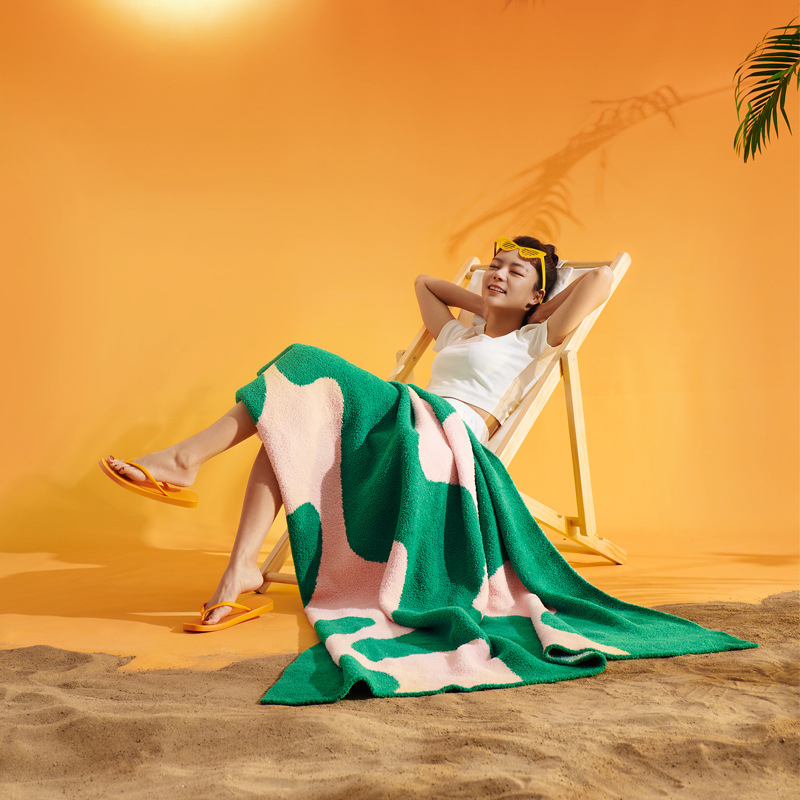 Lying Island deka – 100% poliester, Geometrijski uzorak, Proljeće i jesen, 0,5–1,05 kg, Idiličan stil