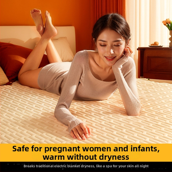 Cuvertură electrică Yangtze, control dual, 9 setări de temperatură, 50W, 220V, țesătură tricotată 90% bumbac