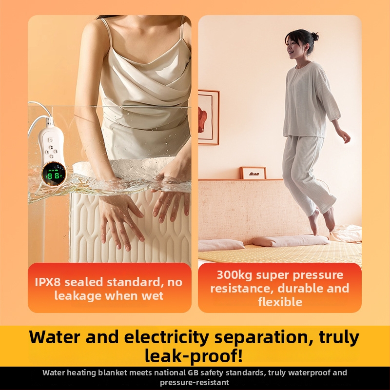 Cuvertură electrică Yangtze, control dual, 9 setări de temperatură, 50W, 220V, țesătură tricotată 90% bumbac