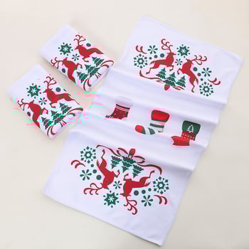 Mikrovlaknasti božićni ručnik s prilagođenim printom, 100–120 g, 32 vlakna, tiskovni proces, visoka gustoća
