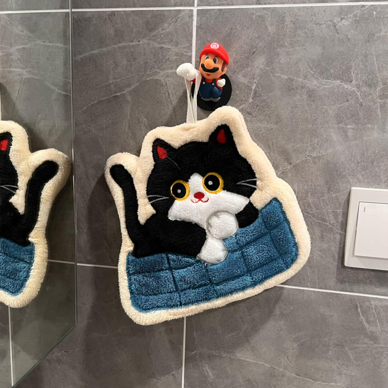 Ručnik za ruke od koralnog flisa, izšiven, 150D, 30–50 g, unisex