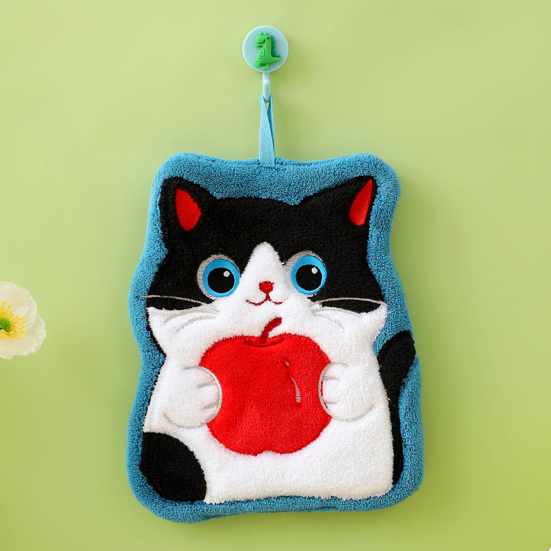 Ručnik za ruke od koralnog flisa, izšiven, 150D, 30–50 g, unisex