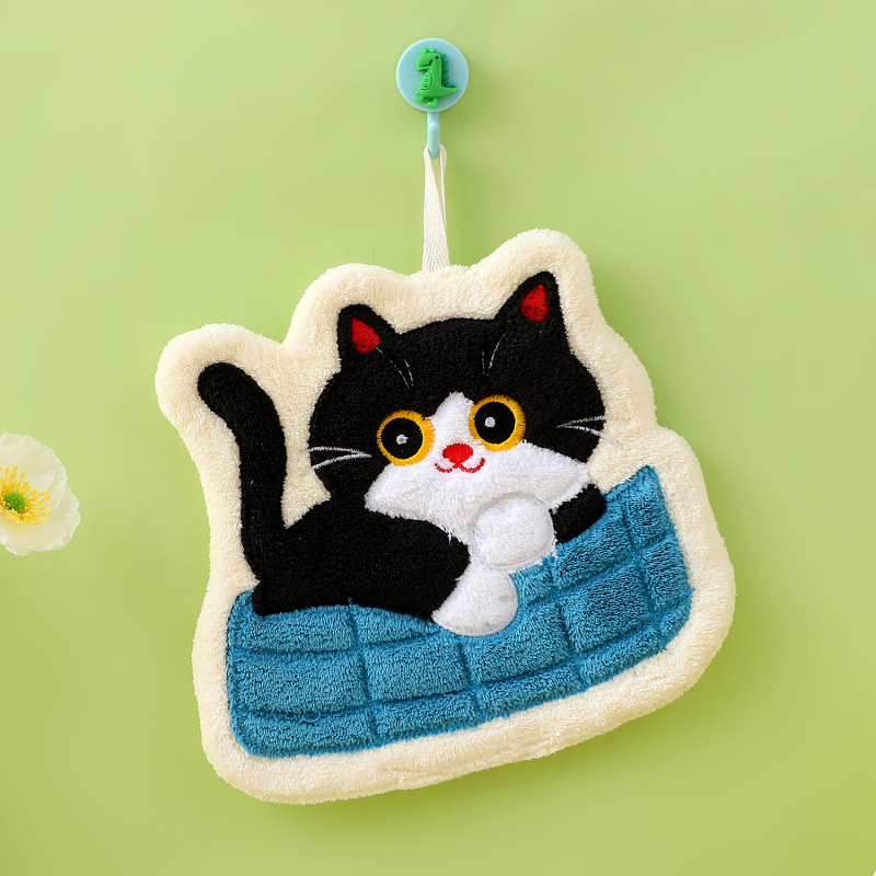 Ručnik za ruke od koralnog flisa, izšiven, 150D, 30–50 g, unisex