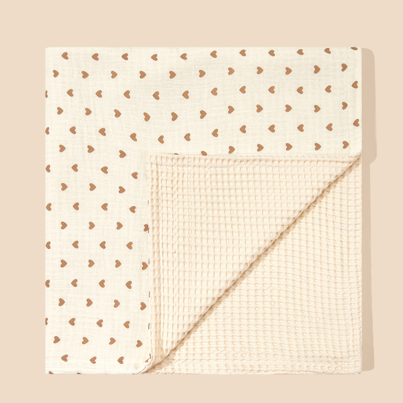 Dječja deka od 100% pamuka, sve-sezone (proljeće–zima), za novorođenčad, cvjetni uzorak, sigurnosna razina A