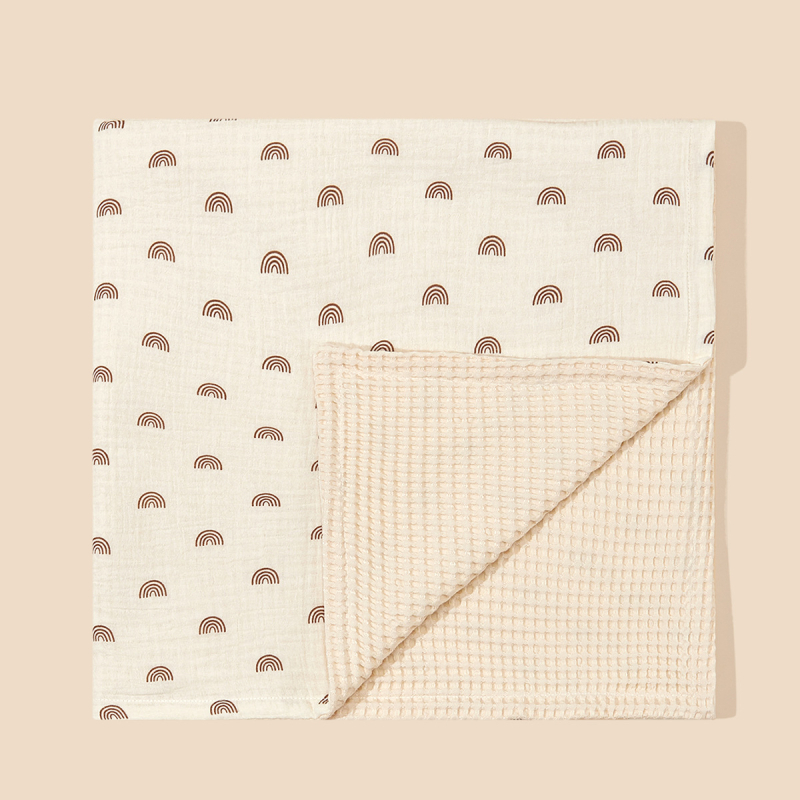 Dječja deka od 100% pamuka, sve-sezone (proljeće–zima), za novorođenčad, cvjetni uzorak, sigurnosna razina A