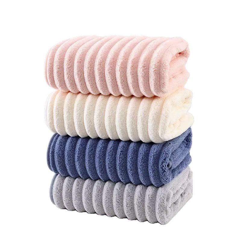 Ručni za sušenje kose od koralnog flisa, 100D pređa, šavovi uz rub, težina 50-80 g, mogućnost prilagodbe