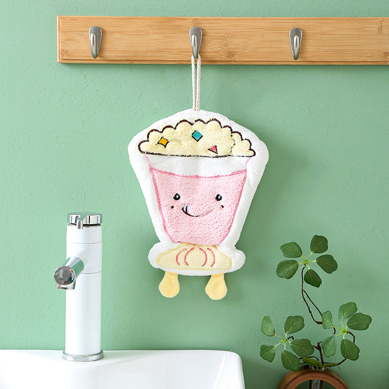 Ruknik za ruke s karikaturnim dizajnom, za vješanje, izvezen, poliester-pamuk