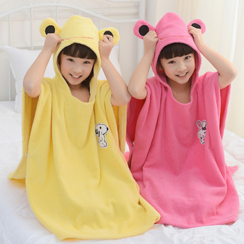 Dječji pamučni ručnik s kapuljačom pončo ogrtač za kupanje, izvezeno, 300–400 g