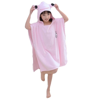 Dječji pamučni ručnik s kapuljačom pončo ogrtač za kupanje, izvezeno, 300–400 g