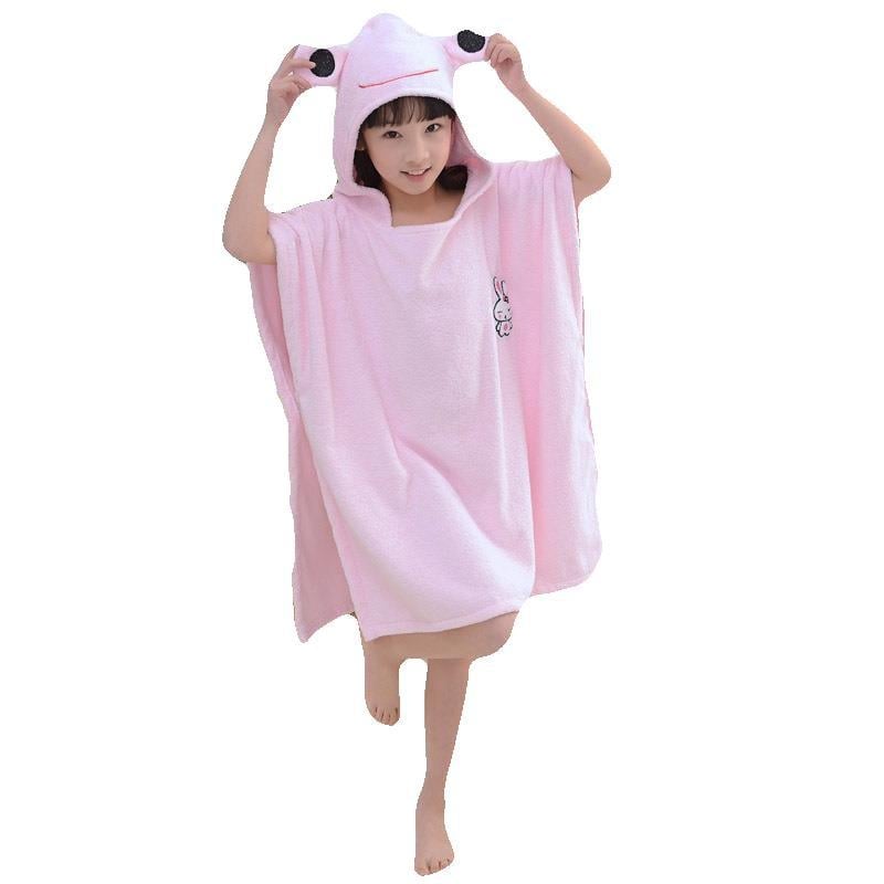 Dječji pamučni ručnik s kapuljačom pončo ogrtač za kupanje, izvezeno, 300–400 g