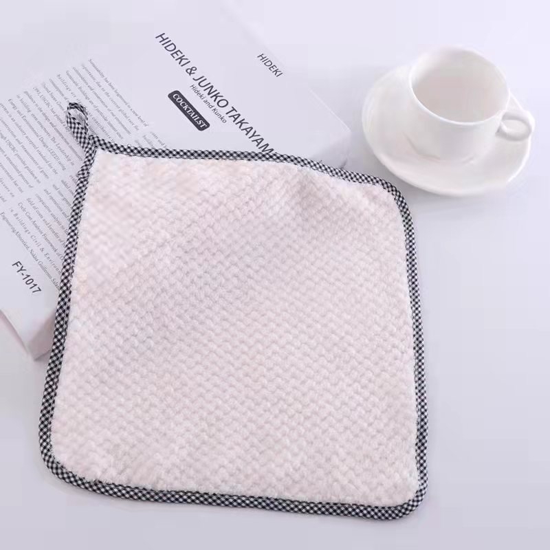 Green Bamboo mikroszálas négyzetes törölköző otthoni és autóápoláshoz, 0–5 s vízfelvétel, 240 g, egypálú fonal, szegélyezett