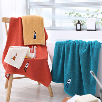 Pamukani kupaonski ručnik s izšivkom, 430 g, ravno tkano, upijanje 5–10 s, mogućnost prilagodbe