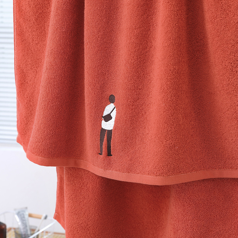 Pamukani kupaonski ručnik s izšivkom, 430 g, ravno tkano, upijanje 5–10 s, mogućnost prilagodbe