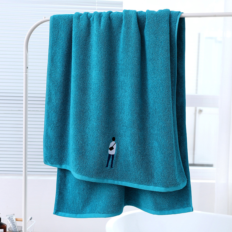 Pamukani kupaonski ručnik s izšivkom, 430 g, ravno tkano, upijanje 5–10 s, mogućnost prilagodbe