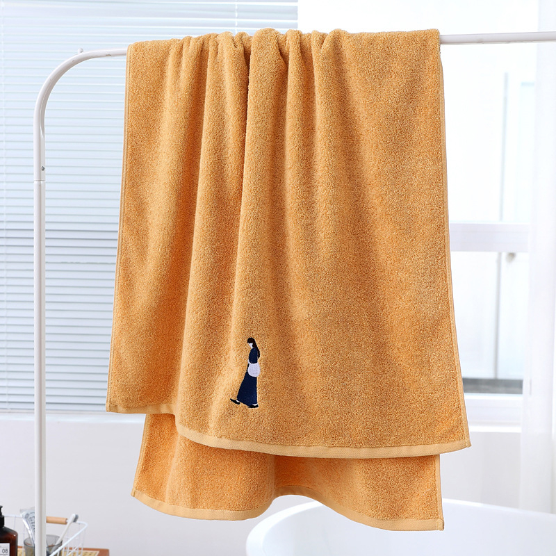 Pamukani kupaonski ručnik s izšivkom, 430 g, ravno tkano, upijanje 5–10 s, mogućnost prilagodbe