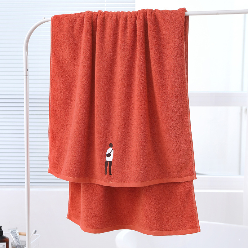 Pamukani kupaonski ručnik s izšivkom, 430 g, ravno tkano, upijanje 5–10 s, mogućnost prilagodbe