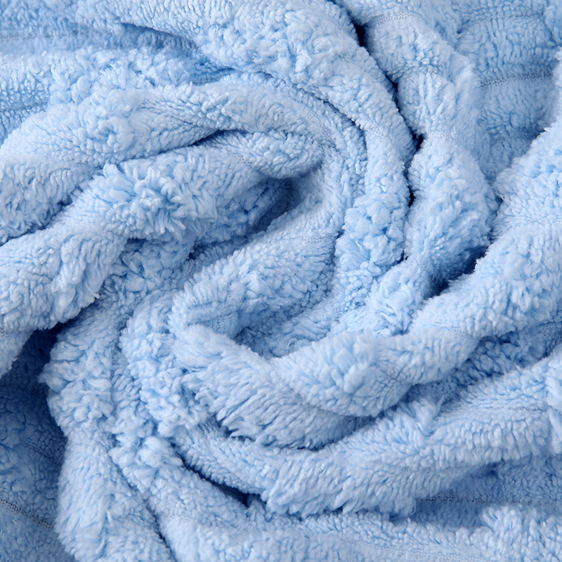 3-kom paket Coral fleece ručnici — upijajuće, brzo se suše, debeli, s rubom, za lice i struk (150D)