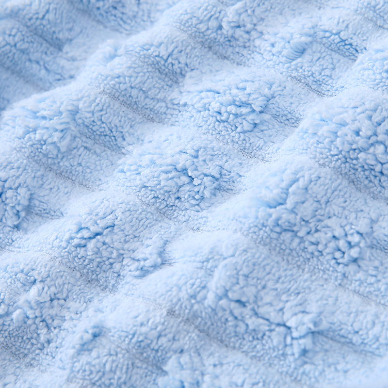 3-kom paket Coral fleece ručnici — upijajuće, brzo se suše, debeli, s rubom, za lice i struk (150D)