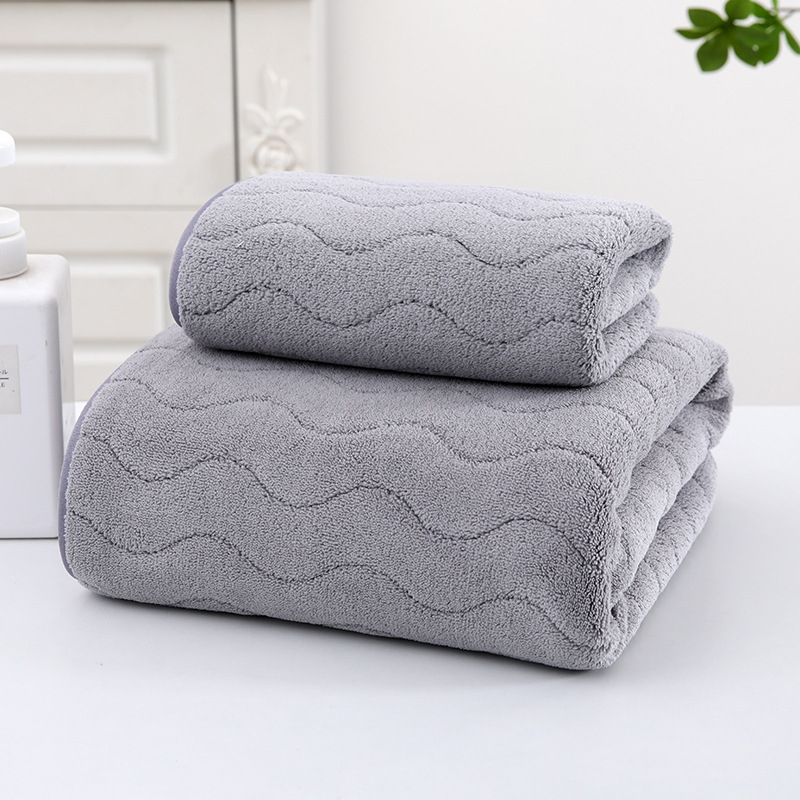 Korall plüss szegéllyel fürdőlepedő, 150D, varrott széle, 80–100 g, nedvszívó és gyorsan száradó