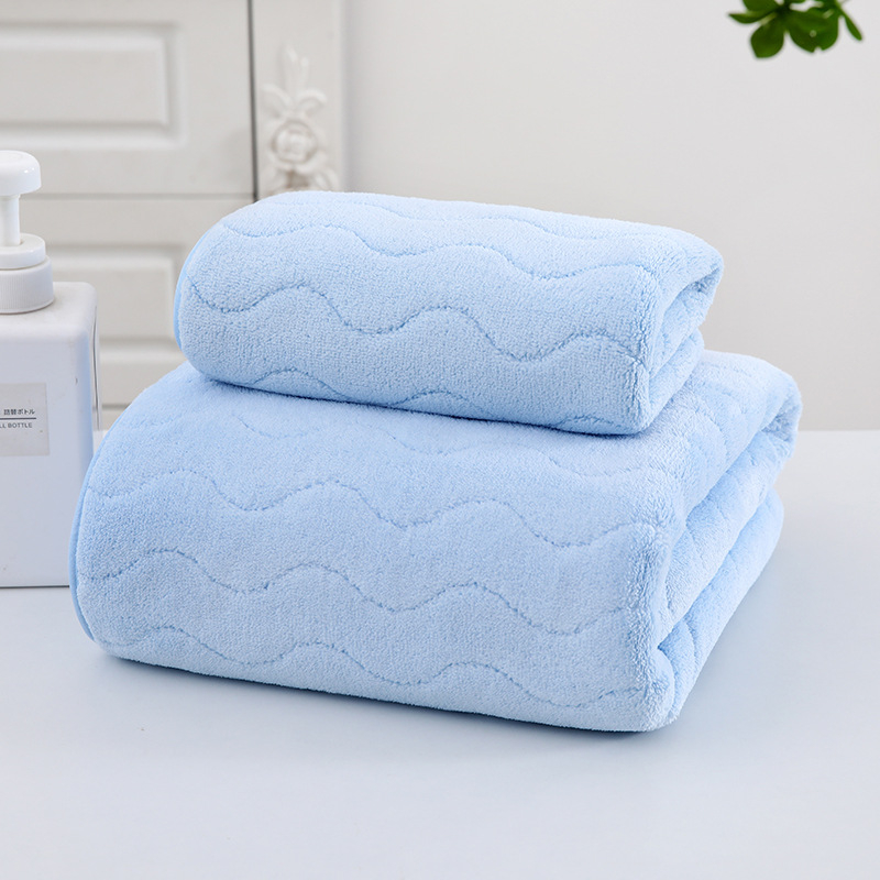 Korall plüss szegéllyel fürdőlepedő, 150D, varrott széle, 80–100 g, nedvszívó és gyorsan száradó