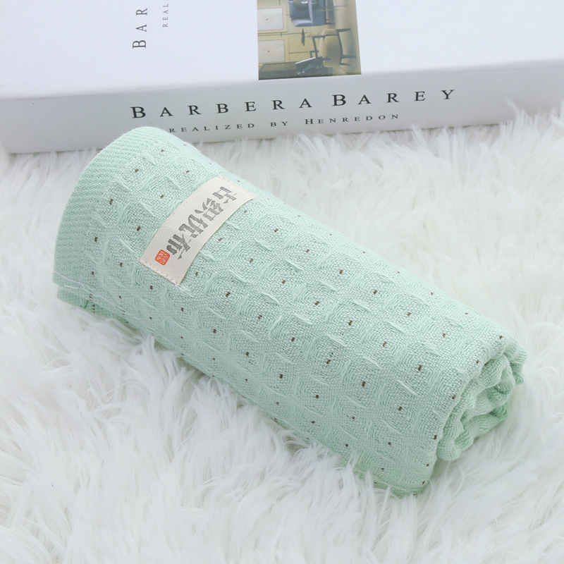 Dječji i bebi ručnik od pamuka s honeycomb kvadratnim uzorkom, 99% pamuk, combed yarn, 45 g, obrub