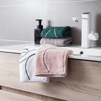 100% pamuk maramica za lice, izšivena, 120 g, upijanje vode 5–10 s