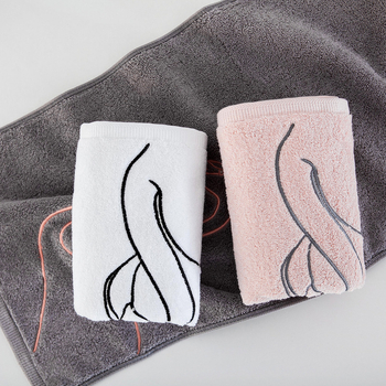 100% pamuk maramica za lice, izšivena, 120 g, upijanje vode 5–10 s