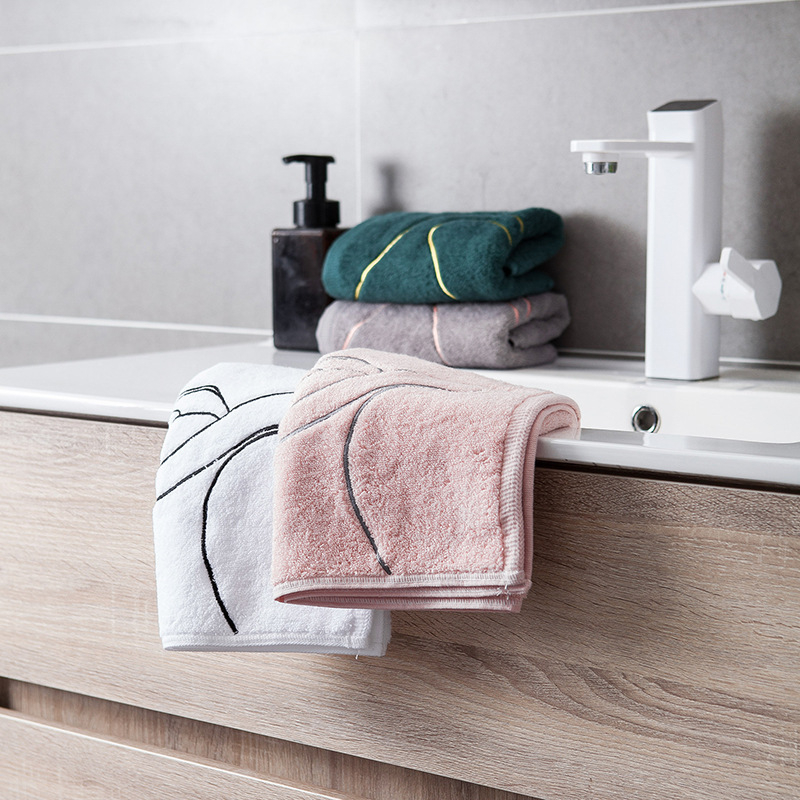 100% pamuk maramica za lice, izšivena, 120 g, upijanje vode 5–10 s