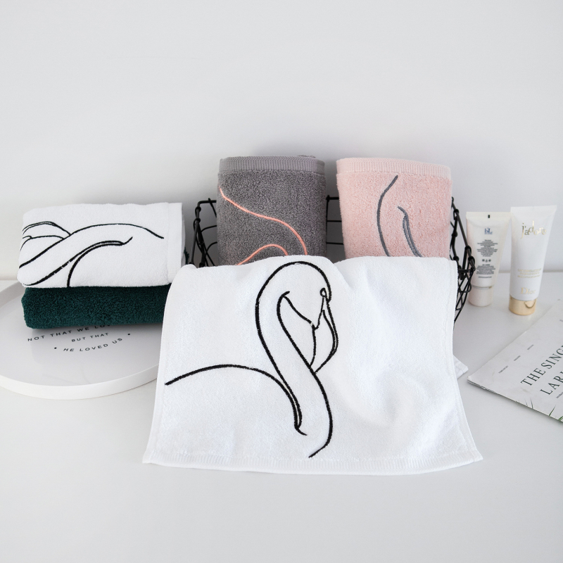 100% pamuk maramica za lice, izšivena, 120 g, upijanje vode 5–10 s