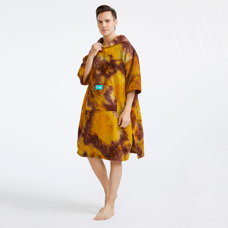 Plažni ručnik s kapuljom — fino vlakno, više od 500 g, poliestersko vlakno, jednostruko pređeno, jednostavna tkanina