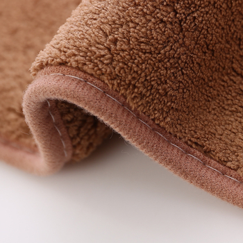 Ručnik za lice s izvezenim rubom i motivom sretnog cvijeta, koralni flis, 100d vlakno, 200 g ili više, proizvodni proces: vez, obrub, izrezani velur