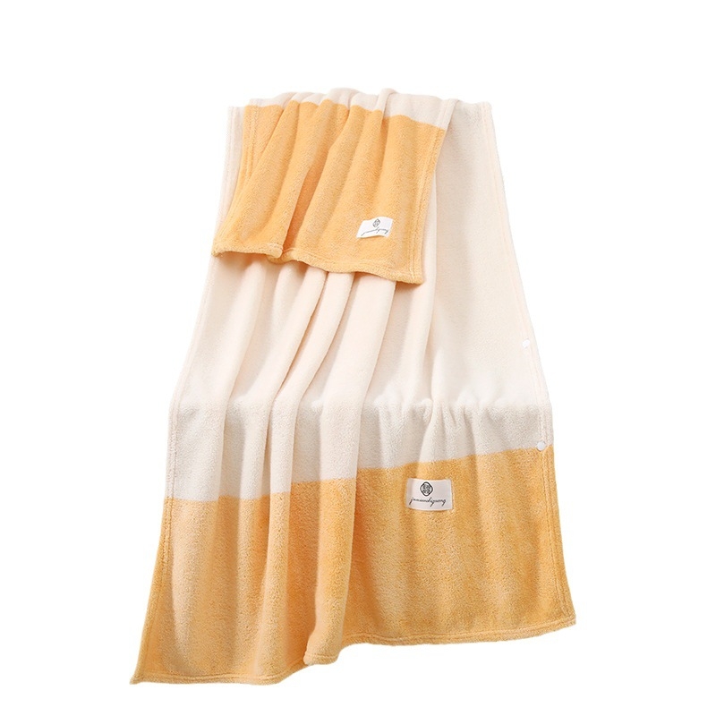 Set ručnika za kupanje od koralnog pliša s debelim rubom, 400–500 g, 150D, šivanje i široka obrada