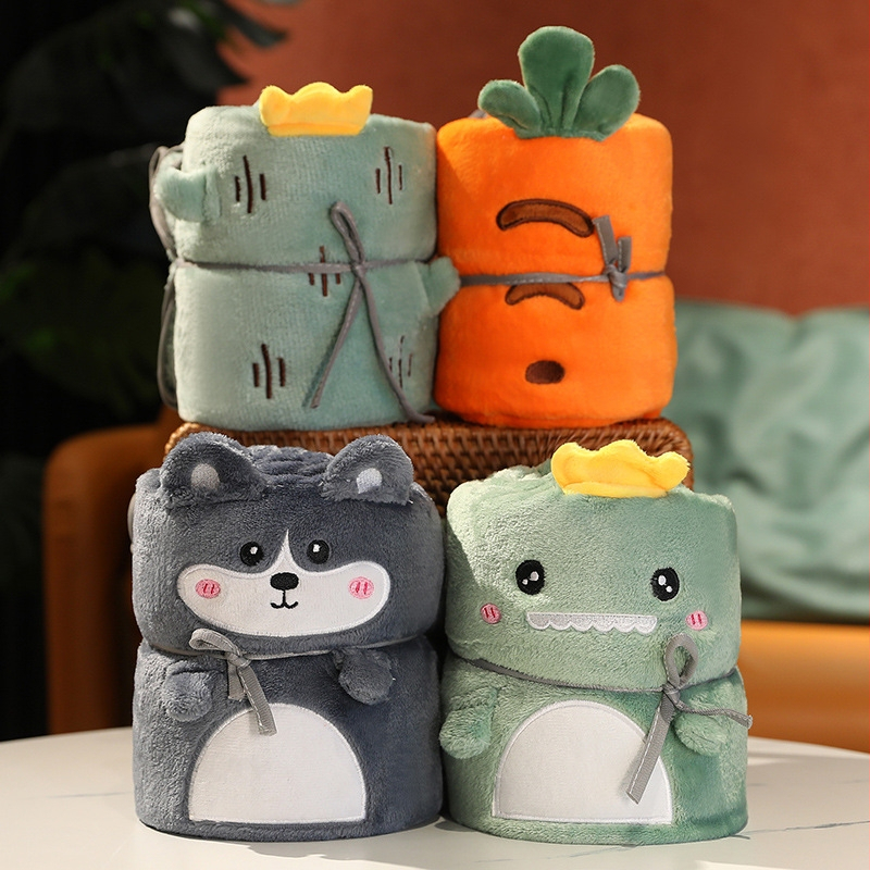 Koralno flis deka s crtanim motivom, flanelni materijal, prilagodba dostupna, pogodno za sve sezone