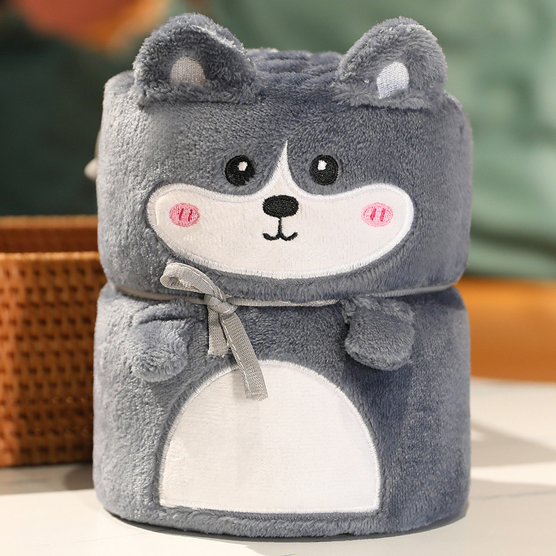 Koralno flis deka s crtanim motivom, flanelni materijal, prilagodba dostupna, pogodno za sve sezone