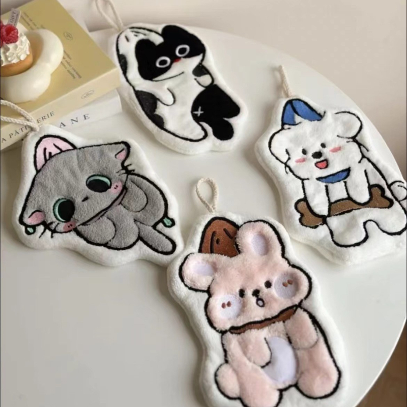 Ručnik za ruke - Koralni velur, zgušnjeni i super upijajući; vez, 150D niti, prilagodljivo