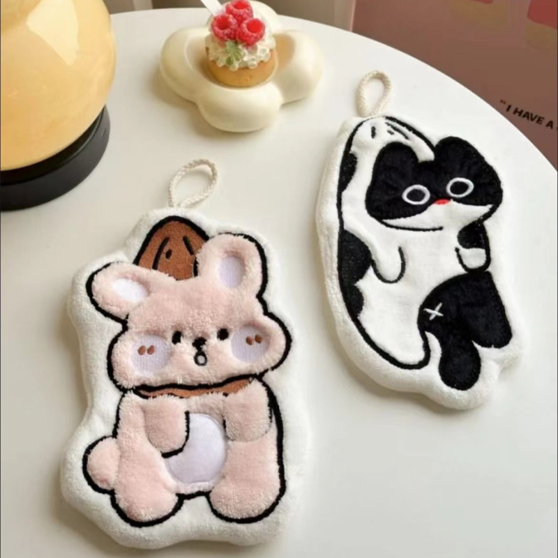 Ručnik za ruke - Koralni velur, zgušnjeni i super upijajući; vez, 150D niti, prilagodljivo