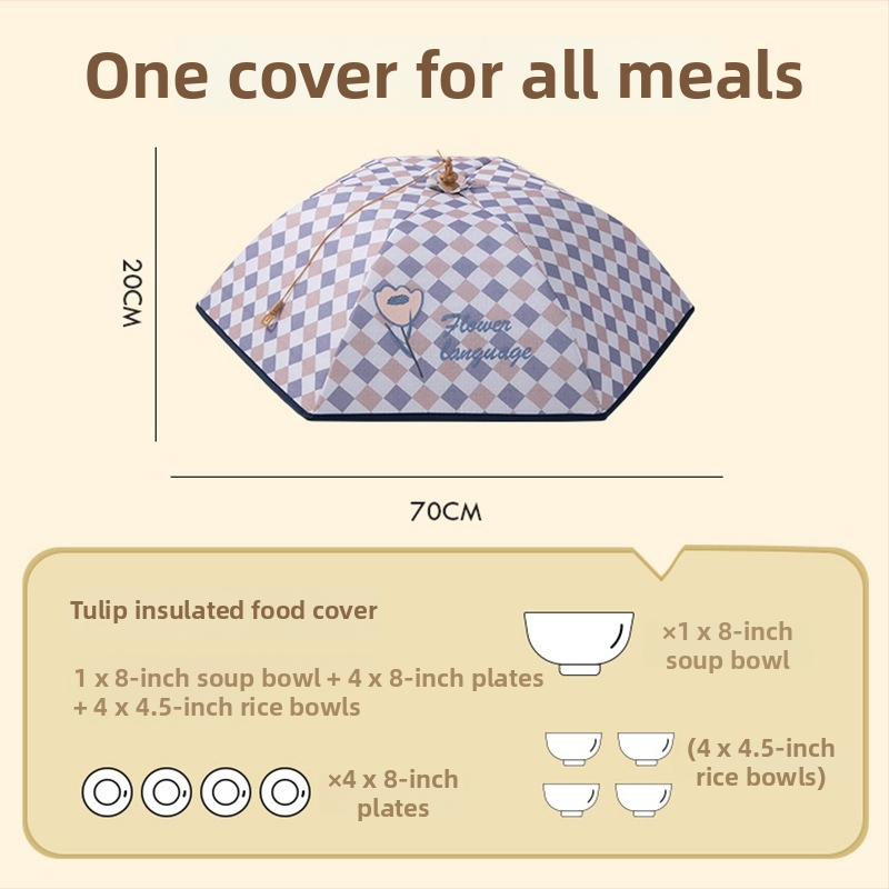 Αναδιπλούμενο κάλυμμα λαχανικών για τραπεζαρία – θερμομονωτικό, ύφασμα Oxford φλανέλα, λειτουργίες: πολλαπλών χρήσεων, μόνωση, προστασία από σκόνη, στυλ Light Luxury, λανσαρισμένο το 2022