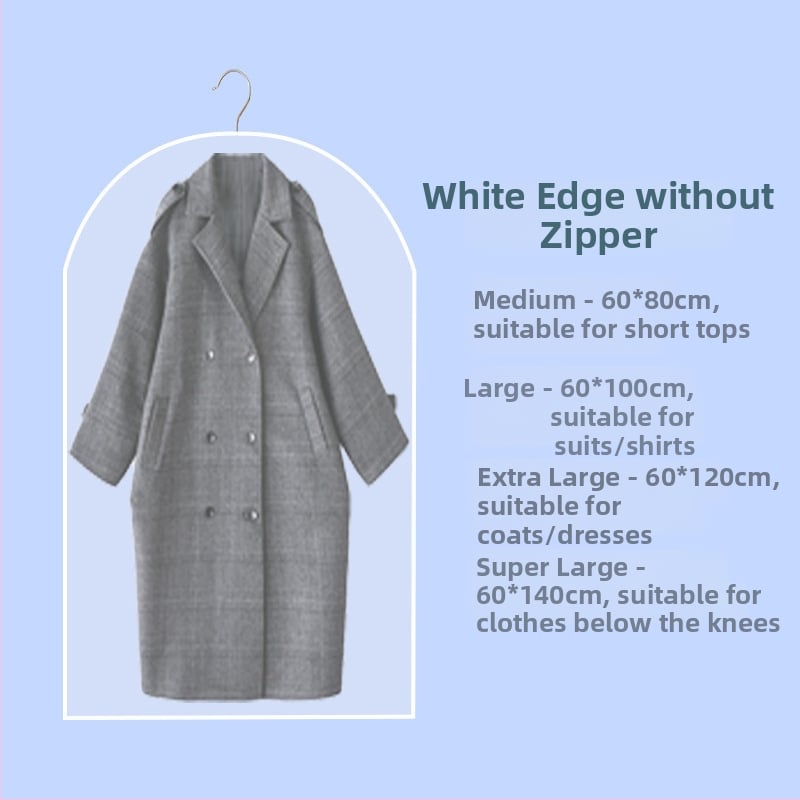 Pakabinamas drabužių dulkių gaubtas iš EVA – dulkių apsauga, tinkamas paltams ir kostiumams, laikymas miegamajame, 2025 m. leidimas