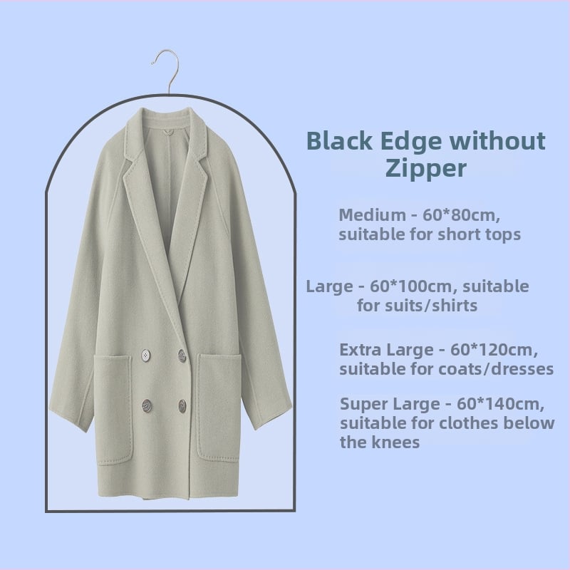 Pakabinamas drabužių dulkių gaubtas iš EVA – dulkių apsauga, tinkamas paltams ir kostiumams, laikymas miegamajame, 2025 m. leidimas