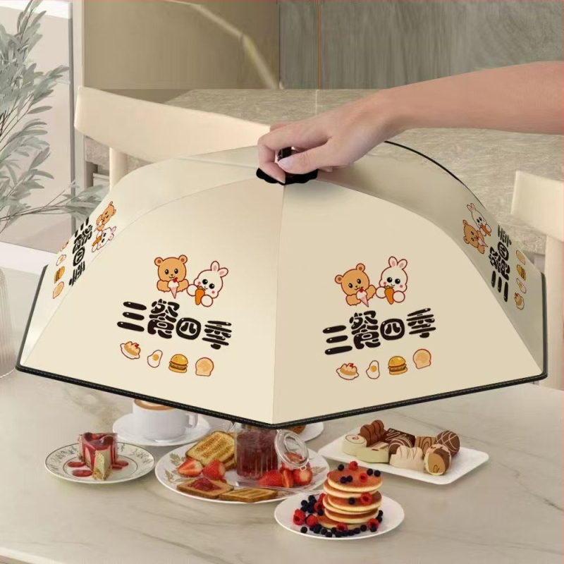 Sulankstomas maisto dangtelis, iš plastiko, šiuolaikiškas minimalistinis stilius, izoliacija ir dulkių atsparumas, likučių saugojimui