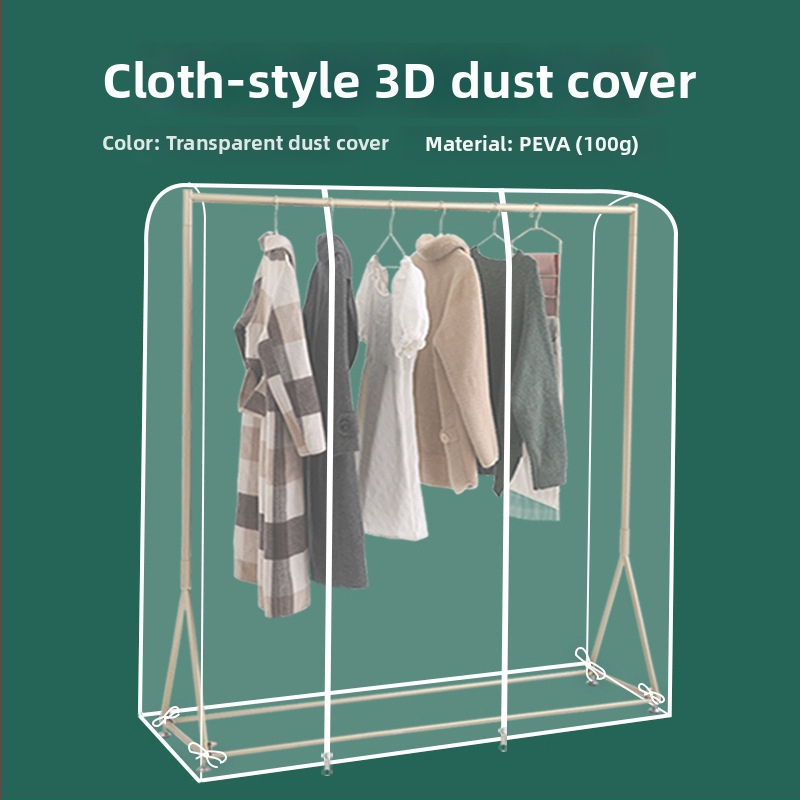 Põrandal seisev läbipaistev riide tolmukaitsekatt, PEVA, tolmukindel ja niiskuskindel, pestav ja kokkupandav