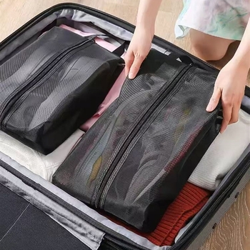 Мрежеста чанта за обувки за дома и пътуване – преносима, прахоустойчива