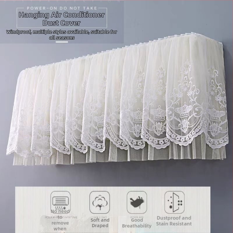 Капак за климатик – полиестер, модерен минималистичен стил, прахозащитна покривка за спалнята